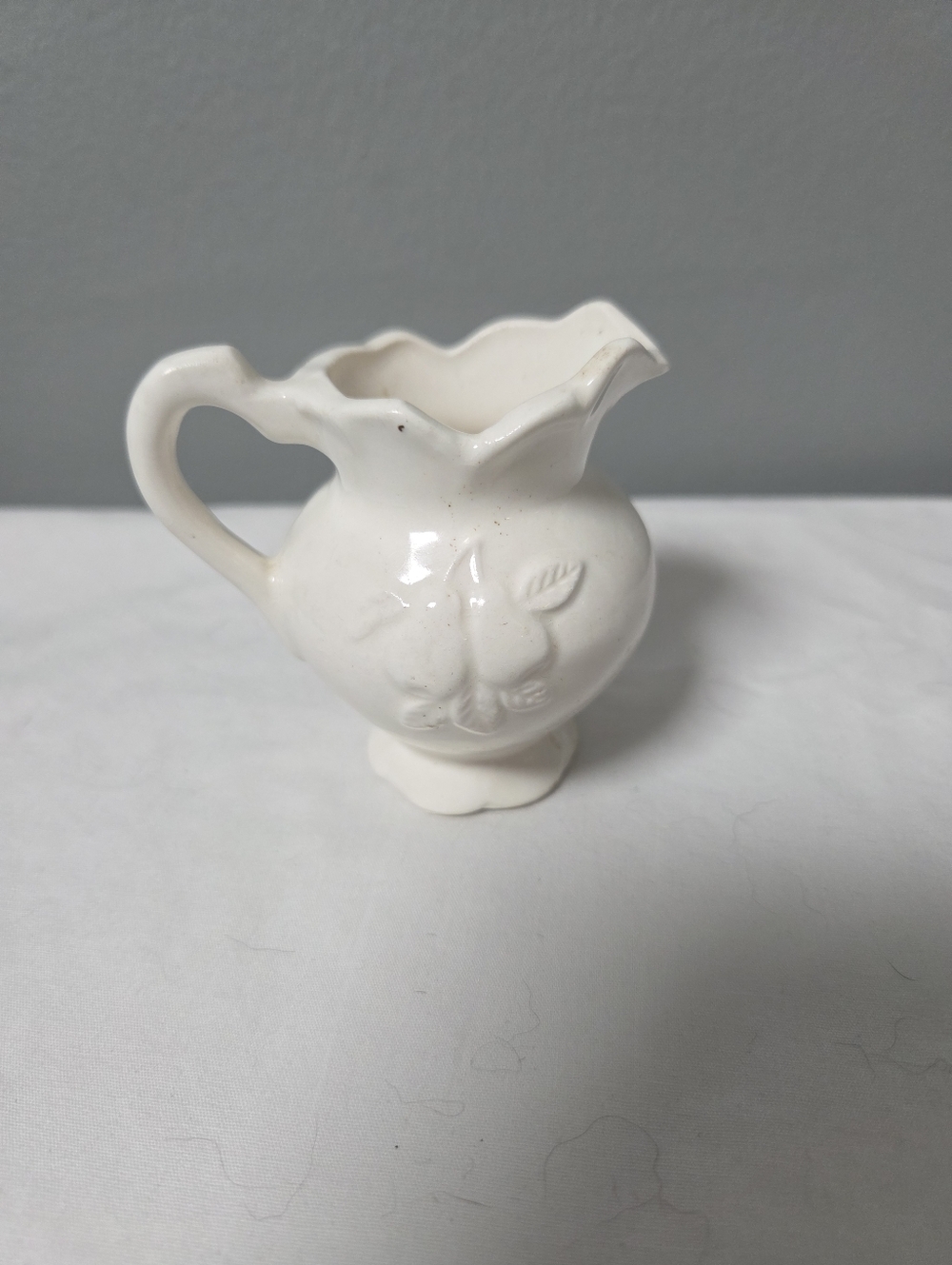 Vintage Camark Deluxe Artware miniature decorative pitcher with raised flowers
